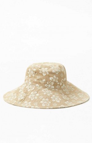 BEIGE PacSun Hawaiian Smiley Bucket Hat | NTRZVQH-76