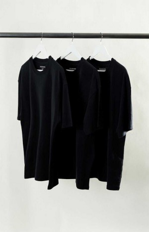 BLACK/BLACK/BLACK PacSun PS Basics 3 Pack Basic Oversized T-Shirt | GQNAHRS-28