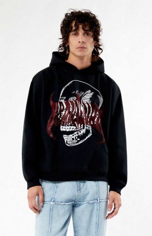 BLACK PacSun Beware Hoodie | YACVSIL-68