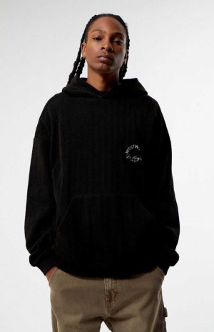 BLACK PacSun Black Westwood Herringbone Hoodie | HTSNIOB-97