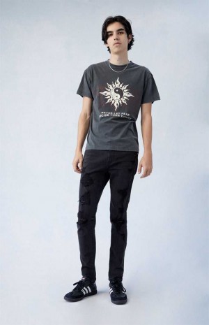 BLACK PacSun Comfort Stretch Black Skinny Jeans | GCMBYVZ-91