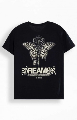 BLACK PacSun Dreamer Knit T-Shirt | MJURSFC-14