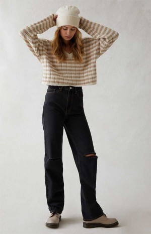 BLACK PacSun Eco Black Ripped '90s Boyfriend Jeans | IMFVGSH-37