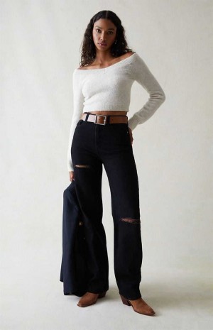 BLACK PacSun Eco Black Ripped '90s Boyfriend Jeans | UVKGPMY-23