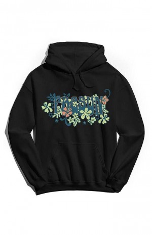 BLACK PacSun Floral Hoodie | TYBQJFW-79