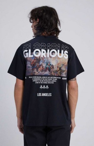 BLACK PacSun Glorious Oversized T-Shirt | VMOPXEI-72