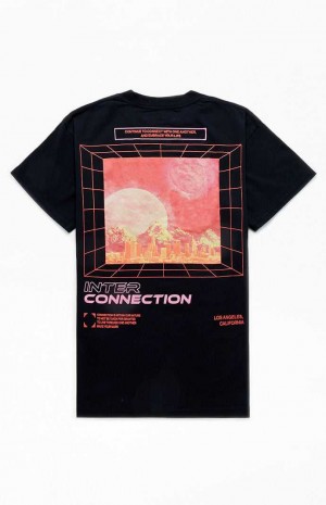 BLACK PacSun Interconnection Oversized T-Shirt | QTGUHIC-85