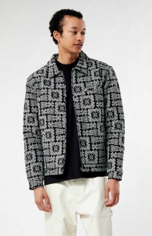 BLACK PacSun Jacquard Jacket | QPNKWFC-53