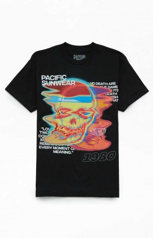 BLACK PacSun Pacific Sunwear 1980 Skull T-Shirt | KRYCJQZ-96