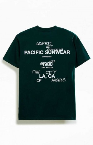 BLACK PacSun Pacific Sunwear Art Program T-Shirt | YKNFOMJ-28