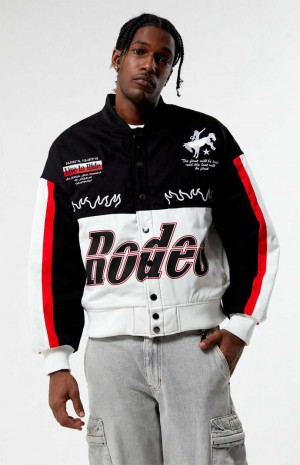 BLACK PacSun Rodeo Racing Jacket | GIFHPAV-36