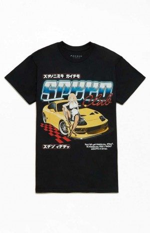 BLACK PacSun Speed Club T-Shirt | PWSOJML-32