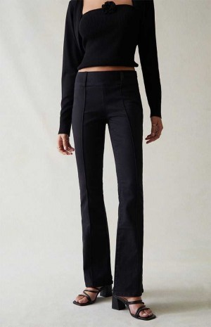 BLACK PacSun Stretch Black Low Rise Flare Pants | TPREFBX-94