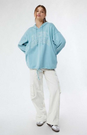 BLUE PacSun Pacific Sunwear Embroidered Hoodie | ELIQYPC-08