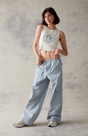 BLUE PacSun Pocket Cargo Bungee Pants | PWZHBTY-54