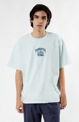 BLUE PacSun Yosemite Oversized Terry T-Shirt | JSOXVPD-70