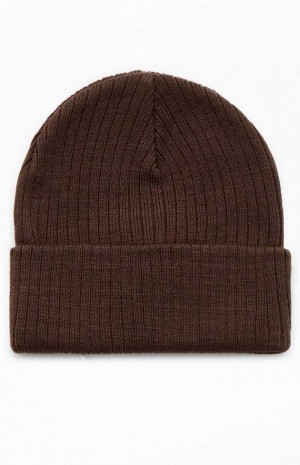 BROWN PacSun Basic Beanie | TODCEHB-03