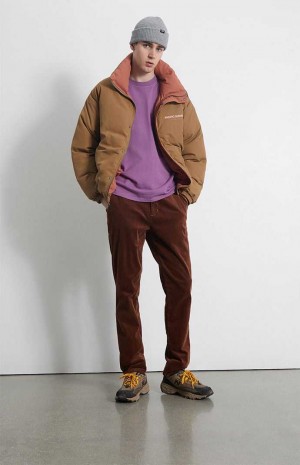 BROWN PacSun Brown Slim Chino Pants | FWQZTVO-13