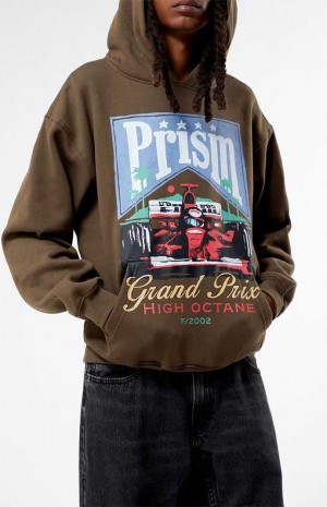 BROWN PacSun Prism Racing Hoodie | OGTVMLY-81