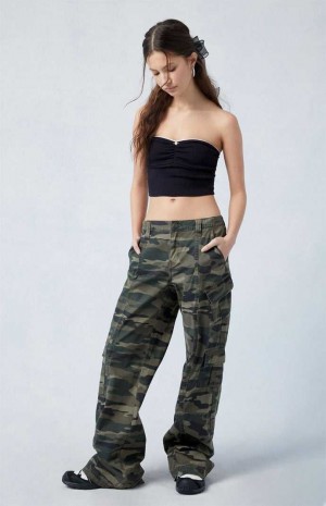 CAMOUFLAGE PacSun Camouflage Lightweight Low Rise Baggy Pants | CFDLYHP-63