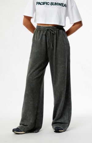 CHARCOAL PacSun Acid Wash Wide Leg Sweatpants | XQODSIP-62