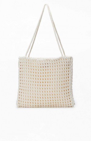 CREAM PacSun Crochet Shoulder Bag | GBHQFZM-68