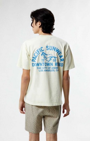 CREAM PacSun Pacific Sunwear Rodeo T-Shirt | QGWCUPN-31