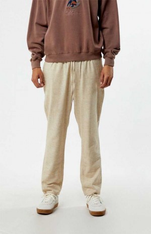 CREAM PacSun Slim Linen Pants | JURANSK-62