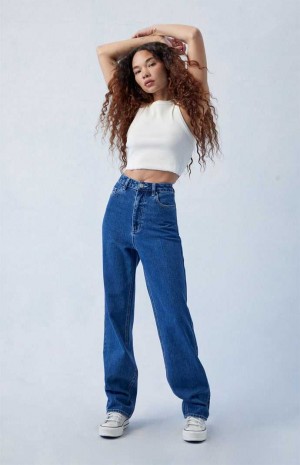 DARK INDIGO PacSun Dark Indigo '90s Boyfriend Jeans | EMNISTQ-05