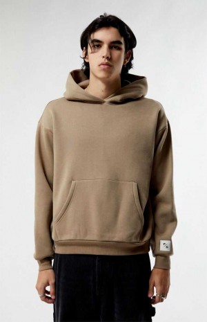 DESERT TAUPE PacSun Desert Taupe Solid Hoodie | OCXADQE-04