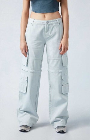 GRAY PacSun Eco Gray Low Rise Baggy Zip Off Pants | OZULPMQ-52