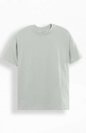 GRAY PacSun PS Basics Gray Basic Oversized T-Shirt | XUWTOJN-27