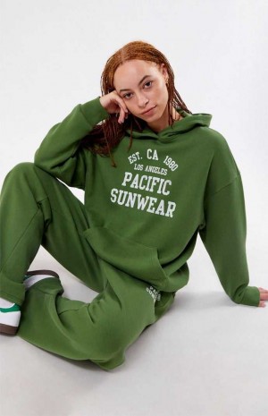 GREEN PacSun Est. CA 1980 Pacific Sunwear Oversized Hoodie | CPKIQLV-13