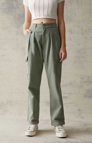 GREEN PacSun Green Cargo Trousers | SLNFAPM-84