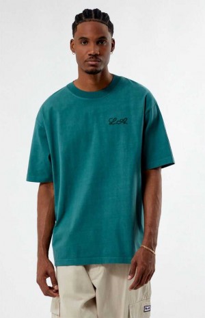 GREEN PacSun L.A Chainstitch Embroidered T-Shirt | XLOVACJ-32