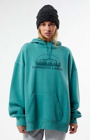 GREEN PacSun Mammoth Funnel Neck Hoodie | UAEWLHJ-65