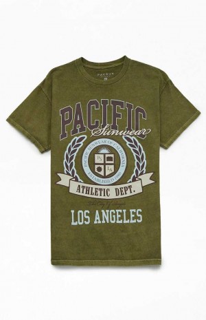 GREEN PacSun Pacific Sunwear Athletic Department T-Shirt | ENPGBWK-02