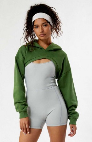 GREEN PacSun Shrug Hoodie | ZYTVBQJ-43