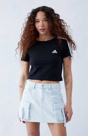 LIGHT INDIGO PacSun Eco Light Indigo Mid Rise Denim Cargo Mini Skirt | ZEXIUSO-58