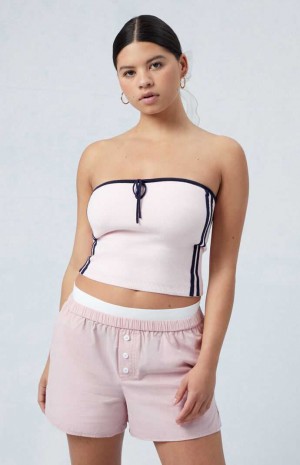 MAUVE PacSun Exposed Waist Boxer Shorts | QEAIVSR-74