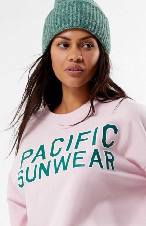 MAUVE PacSun Pacific Sunwear Long Sleeve T-Shirt | WXQZELD-34