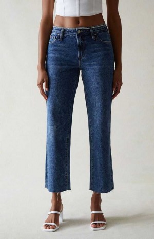 MEDIUM INDIGO PacSun Eco Indigo Rhinestone '90s Straight Leg Jeans | GEWXDRK-07