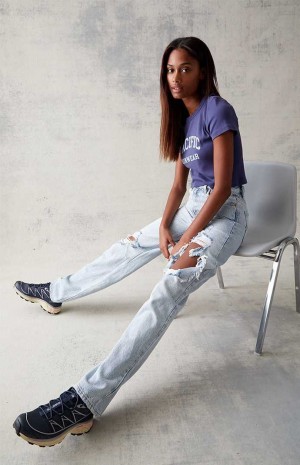 MEDIUM INDIGO PacSun Eco Light Blue '90s Boyfriend Jeans | JUFAMIZ-48