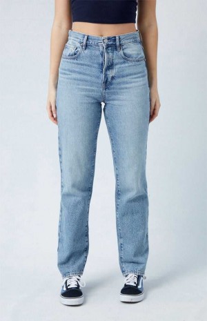 MEDIUM INDIGO PacSun Eco Light Blue Dad Jeans | MFKJYTW-54