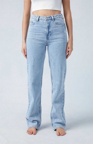 MEDIUM INDIGO PacSun Eco Light Indigo '90s Boyfriend Jeans | BPMRJZV-21