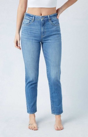 MEDIUM INDIGO PacSun Eco Stretch Medium Indigo Mom Jeans | QLFESOI-61