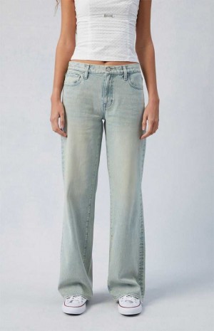 MEDIUM INDIGO PacSun Light Indigo Parker Extreme Baggy Jeans | IVKRUZX-75