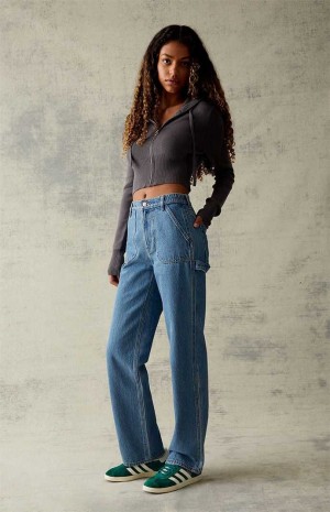 MEDIUM INDIGO PacSun Medium Blue '90s Boyfriend Skate Jeans | ZHWGLQJ-45