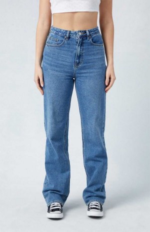 MEDIUM INDIGO PacSun Medium Blue '90s Boyfriend Jeans | ZVIDMJQ-71