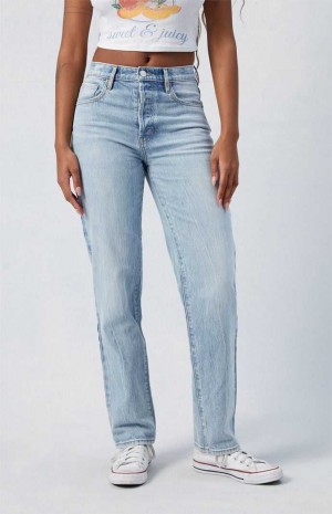 MEDIUM INDIGO PacSun Stretch Light Indigo Dad Jeans | LTWYJRO-58